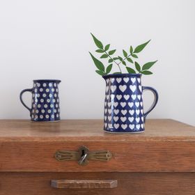 Tall Milk Jug in Hearts