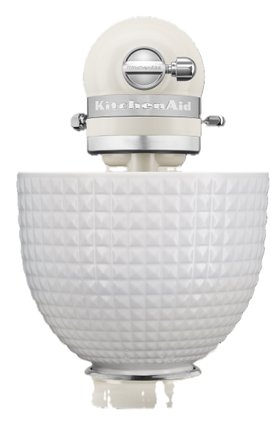 KitchenAid Artisan Tilt-Head 4.7L Stand Mixer in Porcelain White with Studded Ceramic Bowl, £599