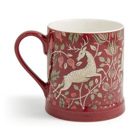 Winter Forest Burgundy Tankard Mug