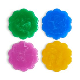 Scalloped Edge Set Of 4 Resin Coasters
