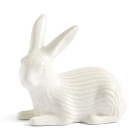 Ribbed Ceramic Bunny Decoration