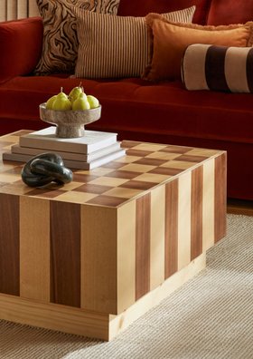 - HARMON CHECKERED COFFEE TABLE