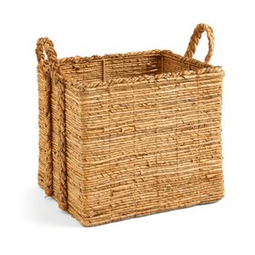 Large Square Banana Bark Basket