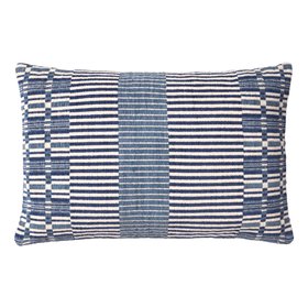 Chenille Jacquard Cushion 60x40 Blue