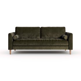Max Velvet 3 Seater Deep Olive