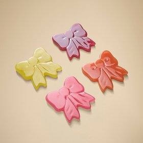 Resin bow coasters, set of 4