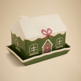 Village 3D butter dish