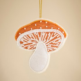 Beaded mushroom hanging decoration