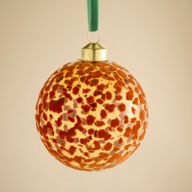 Animal print glass bauble