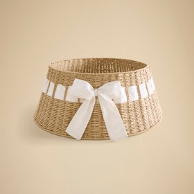 Bow paper rope tree skirt