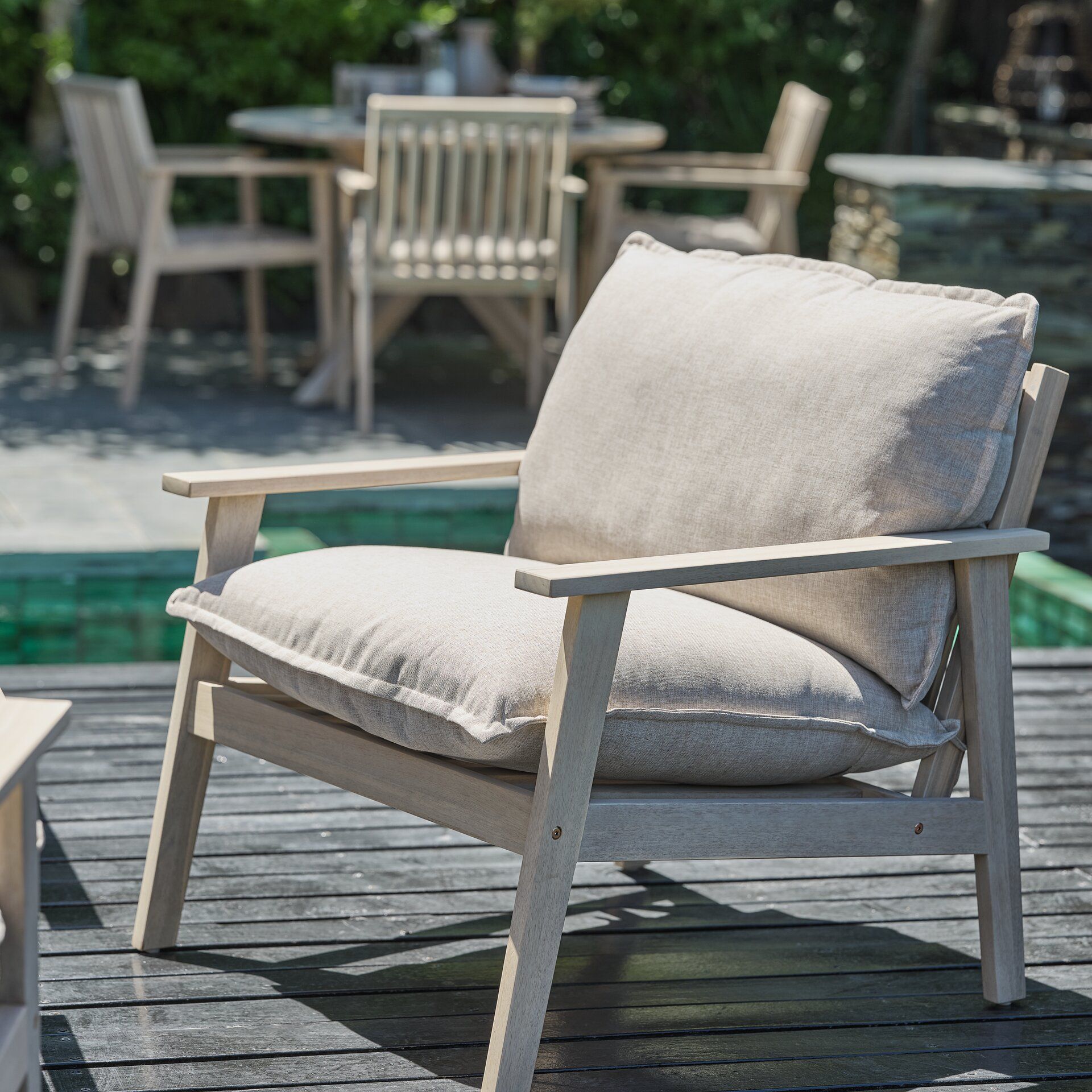 Lounge set SYLTHOLM 4.5 seater hardwood