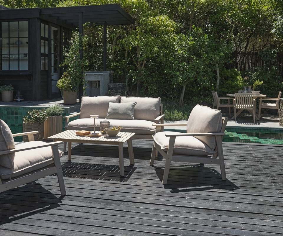 Lounge set SYLTHOLM 4.5 seater hardwood