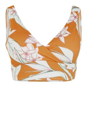 Sport- und Still-BH floral vacation in ocker