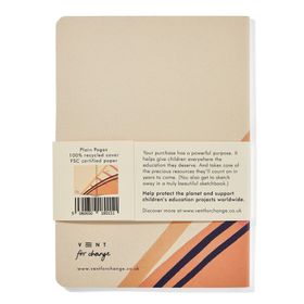 VENT for Change Recycled and Sustainable Plain A5 Ideas Notebook / Sketchbook - Pink