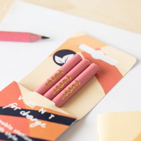 VENT for Change Pack of 3 recycled pencils - Ideas Deep Pink