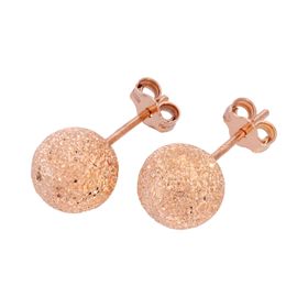 Rose Gold Dipped Frosted 8mm Ball Studs