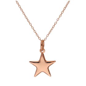 Rose Gold Plated Silver Star Necklace