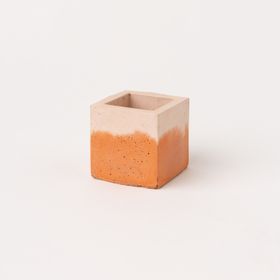 Concrete Cube Pot in Terracotta Blush £7, smithandgoat.co.uk