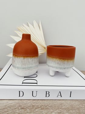 Terracotta Ombre Planter And Vase | Sass & Belle