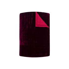 Velvet | Silk  Reversible Hand Quilt  |Mahogany Red