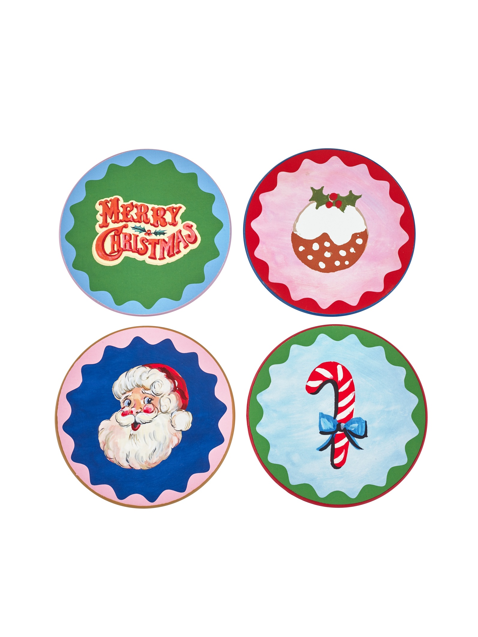 Eleanor Bowmer For Pure Table Top Fabulously Festive Set of 4 Coasters
