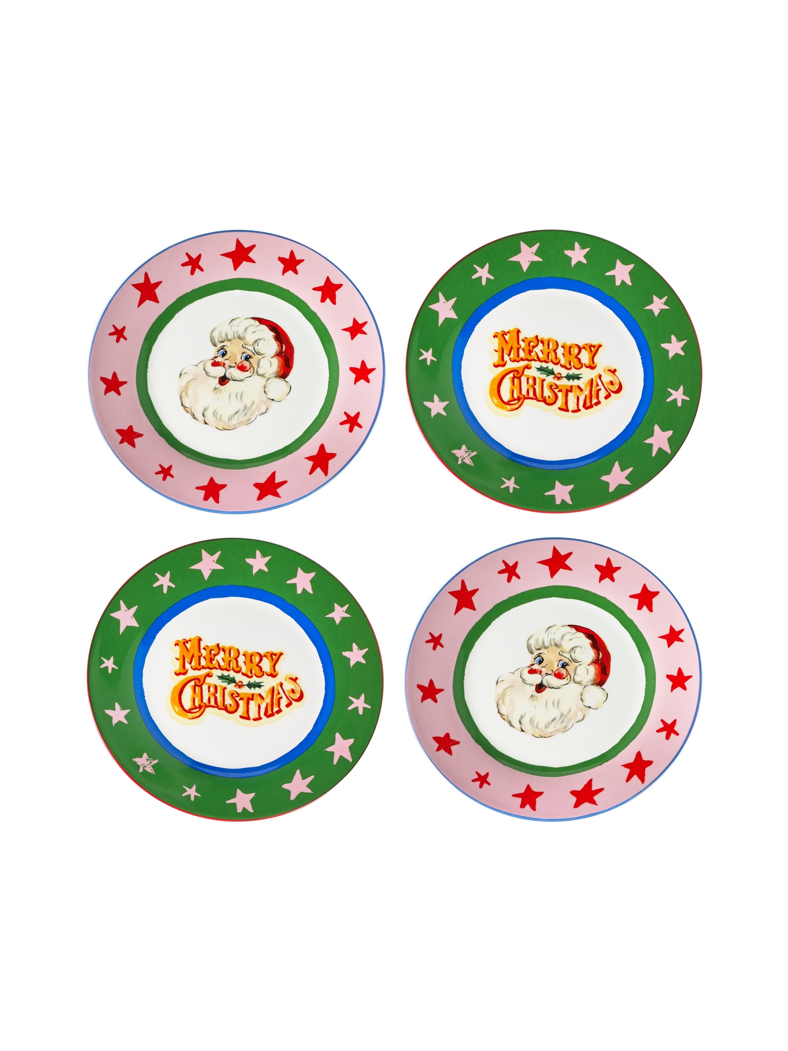 Eleanor Bowmer for Pure Table Top Fabulously Festive Set of 4 Cake Plates
