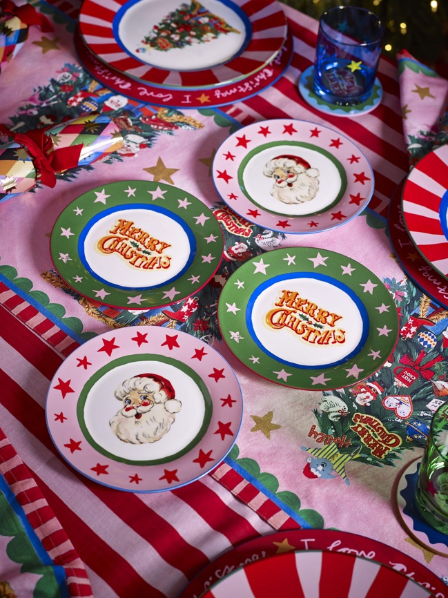 Eleanor Bowmer for Pure Table Top Fabulously Festive Set of 4 Cake Plates