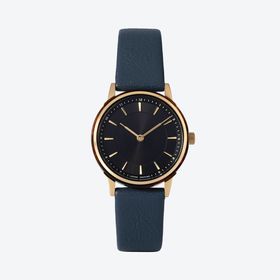 Petite Watch - Gold / Black / Navy by Lagom Watches