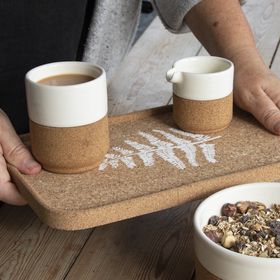 Fern Tea Tray   Cork By Liga From Iamfy.co £29