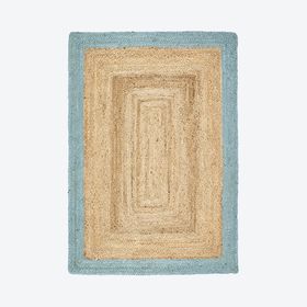 Jute Border Rug   Duck Egg   Jute From Iamfy.co £75