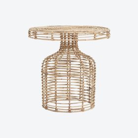 Natural Rattan Side Table From Iamfy.co £145