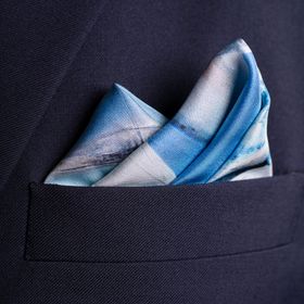 Sailing Regatta Silk Pocket Square By Otway & Orford, 'Blue Bird', In Top Pocket v2