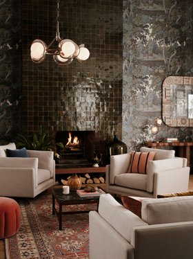 Slim Marco Armchair in Pumice House Basket Weave, £1,160