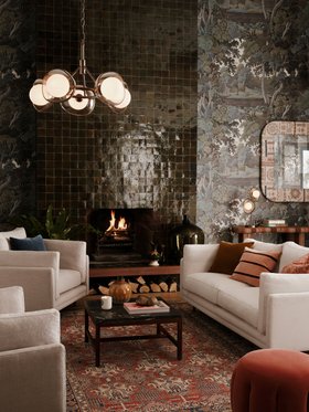 Slim Marco Armchair in Pumice House Basket Weave