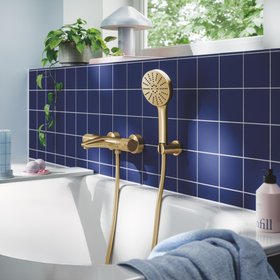GROHE bathroom with Vitalio Joy+ 120 shower with Aquabooster technology in Cool Sunrise