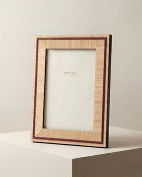 Sabrina Handmade Oak & Mahogany Marquetry Photo Frame