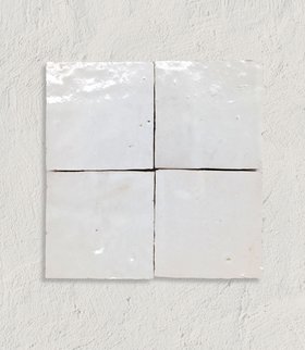 Baked Real Zellige White 10cm x 10cm