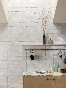 Baked Real Zellige White 10cm x 10cm