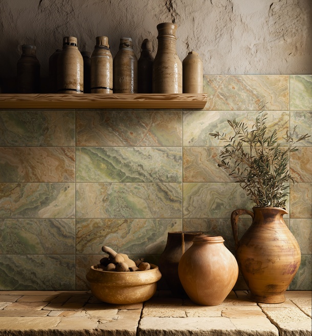 Strata Green 10 x 30cm