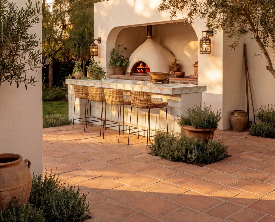 Casa Cotto Dark 36cm x 36cm & Madinat White Arches 15cm x 15cm