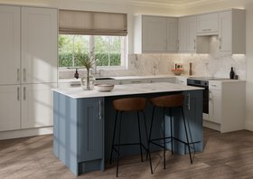 LochAnna Kitchens stocked kitchens Fownhope collection in Chalk White & Sea Blue