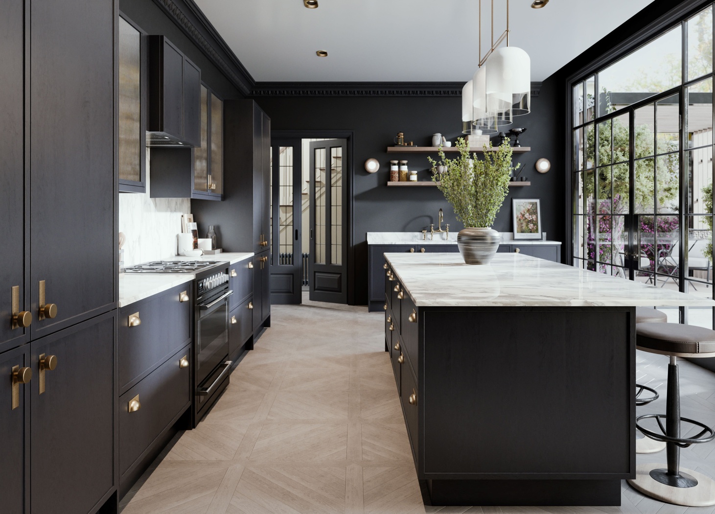 LochAnna Kitchens Valina range in Midnight
