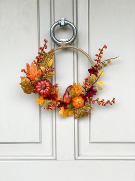 Autumn gourd wreath