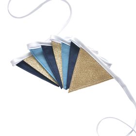 Navy and Gold Bunting