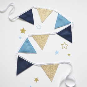 Navy and Gold Bunting