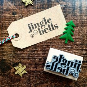 Christmas Jingle Bells Rubber Stamp