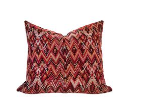 Huipil Cushion - Orange Chichi V