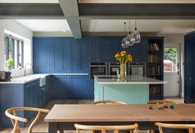 Olive & Barr  Shaker Kitchen  in Little Greene Hicks Blue & Pall Mall From £10,000 (oliveandbarr.com)