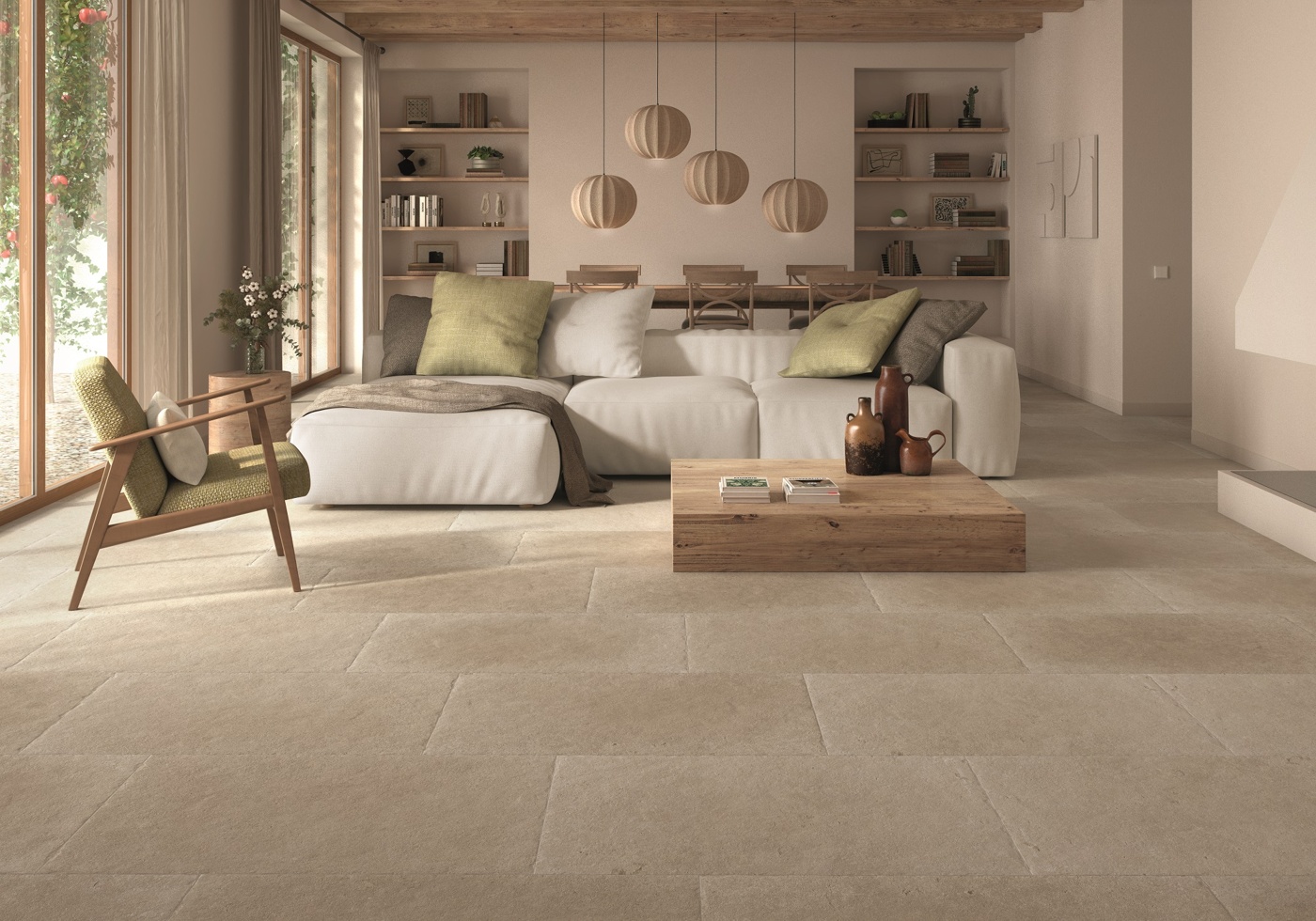 Taxos Sand Limestone Effect Tiles