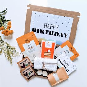 Happy Birthday Orange Gift Box
